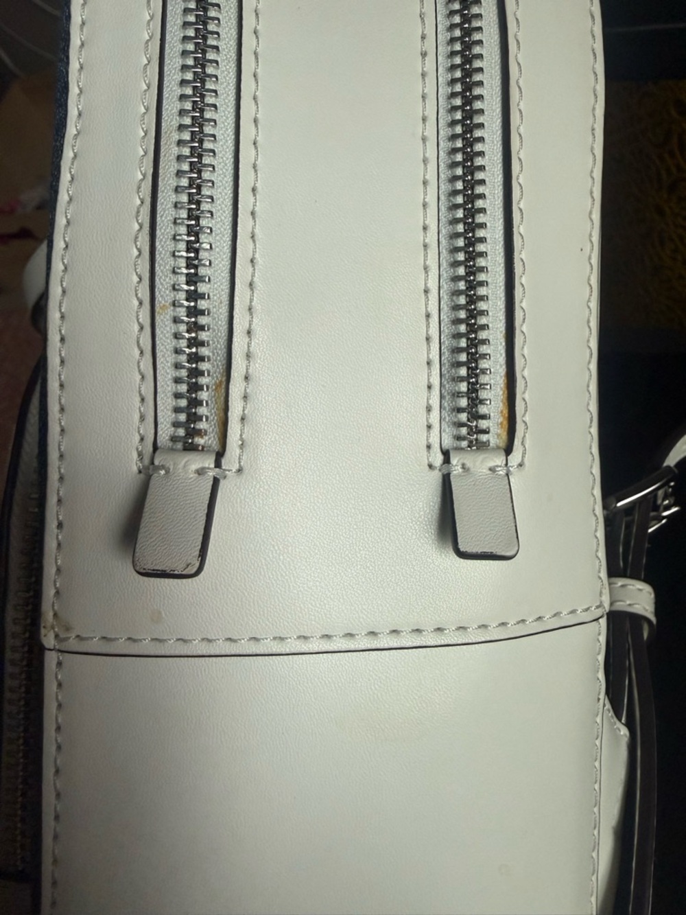 Michael Kors Black Mini Backpack with Beige Trim and Travel Patches - Picture 2 of 7